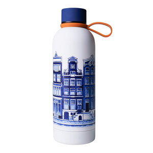 Waterfles grachtenpanden - Geïsoleerd - RVS - 500 ml