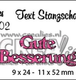 Crealies Crealies Tekststans (DE) Gute Besserung