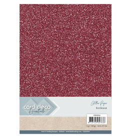 Card Deco Card Deco Essentials Glitter Paper Bordeaux
