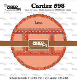Crealies Crealies Cardzz stansen no. 598, Postzegelframe Luna  CLCZ598