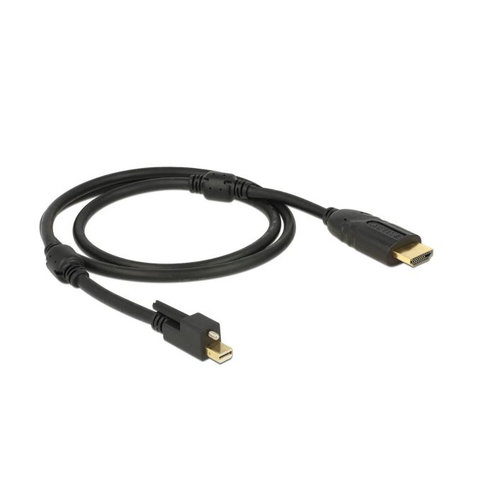 DeLock mini DisplayPort 1.2 male met schroef - HDMI male kabel (4K, Actief)-3.0 meter DeLock mini DisplayPort 1.2 male met schroef - HDMI male kabel (4K, Actief)-3.0 meter