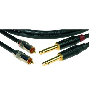 Klotz 2 RCA - 2x Jack 6.30mm kabel 10 meter