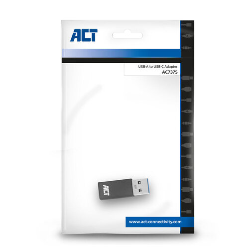 ACT USB A male  naar USB C female data adapter
