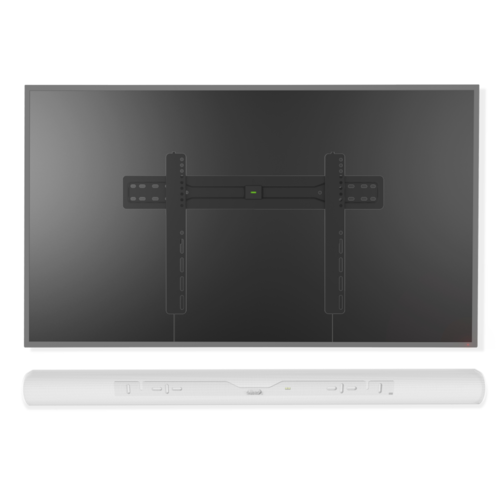 Cavus Platte TV beugel + Sonos ARC beugel wit