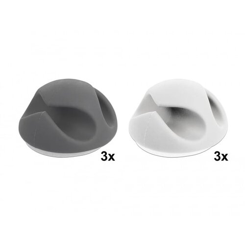 DeLock Zelfklevende Duo Kabelclips (6 stuks) DeLock Zelfklevende Duo Kabelclips (6 stuks)