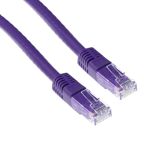 ACT Cat 5e UTP 1.0 meter Paars ACT Cat 5e UTP 1.0 meter Paars