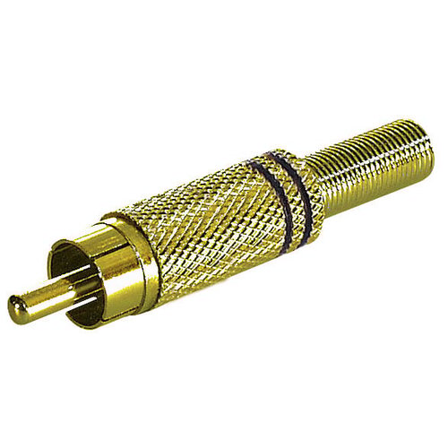 KEM RCA male connector - Gold plated - zwarte ring KEM RCA male connector - Gold plated - zwarte ring
